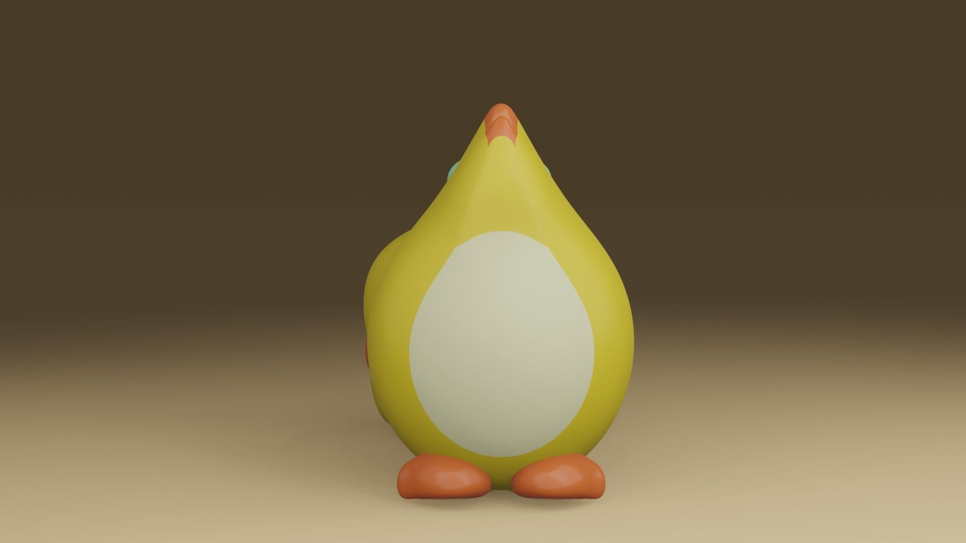 duck chicken 3D print model_12