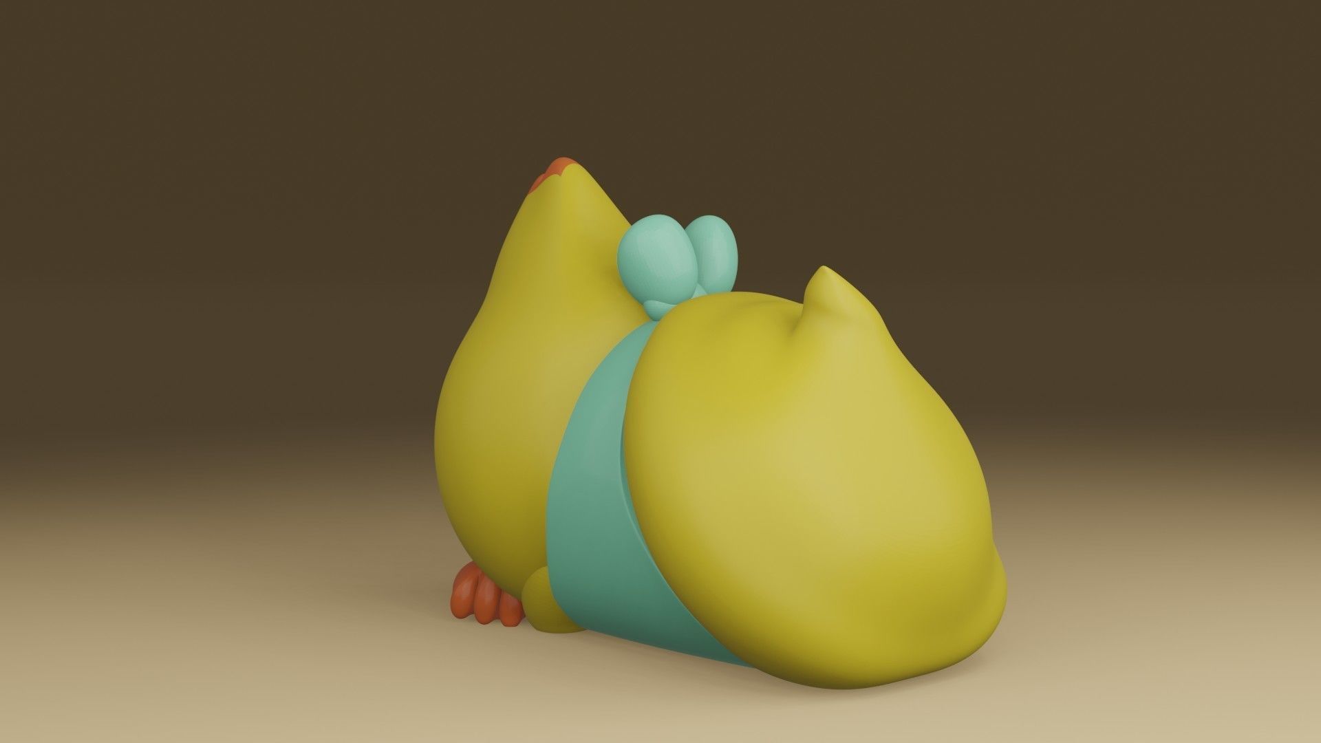 duck chicken 3D print model_9