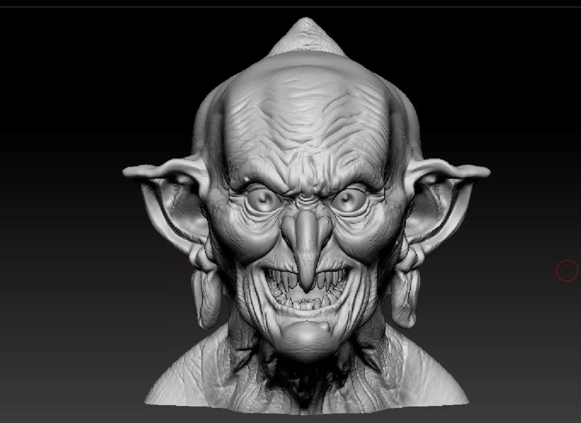 Witch bust Baba Yaga head Goblin 3D print model_0