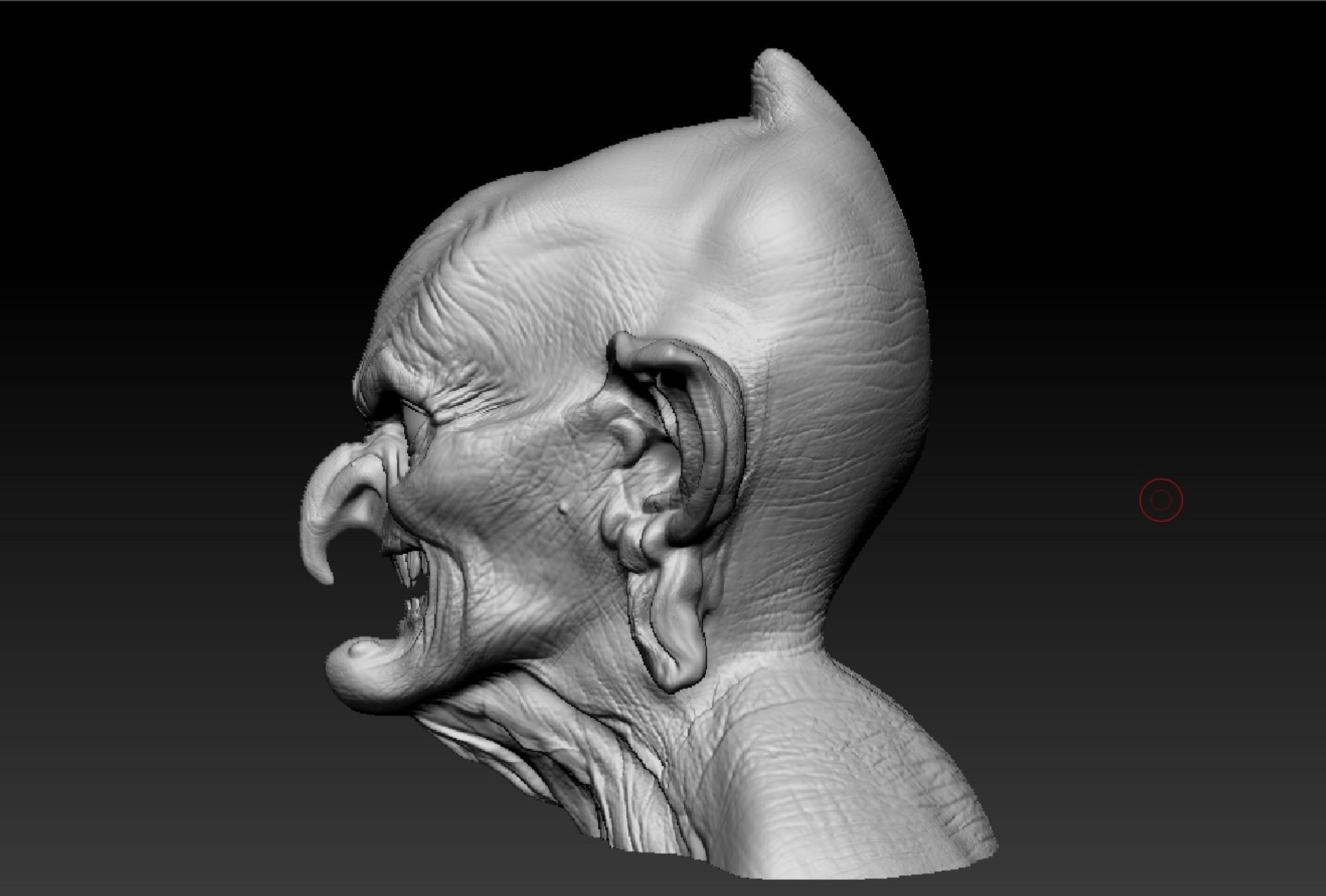 Witch bust Baba Yaga head Goblin 3D print model_3