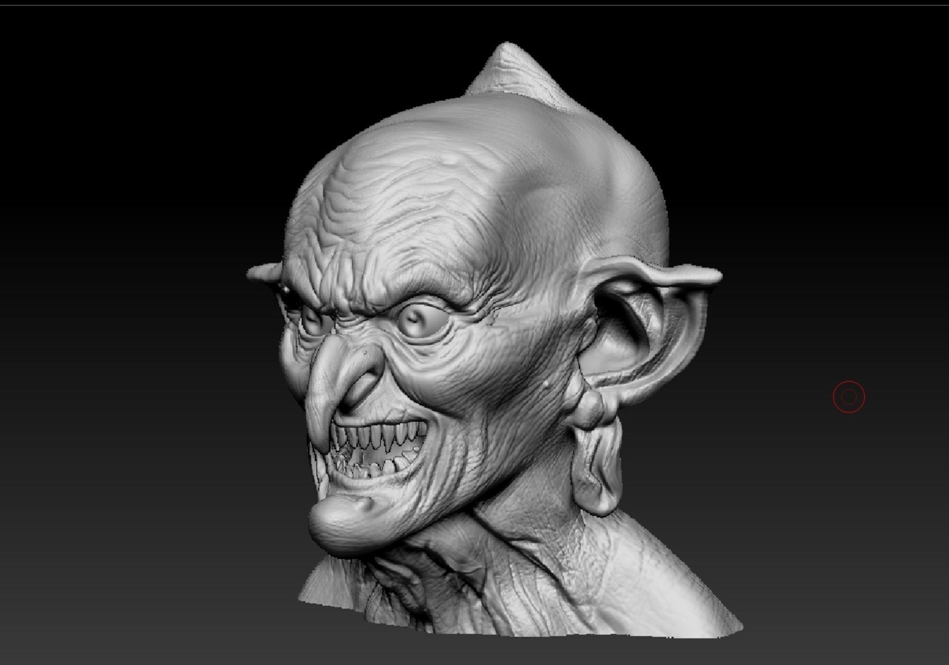 Witch bust Baba Yaga head Goblin 3D print model_4