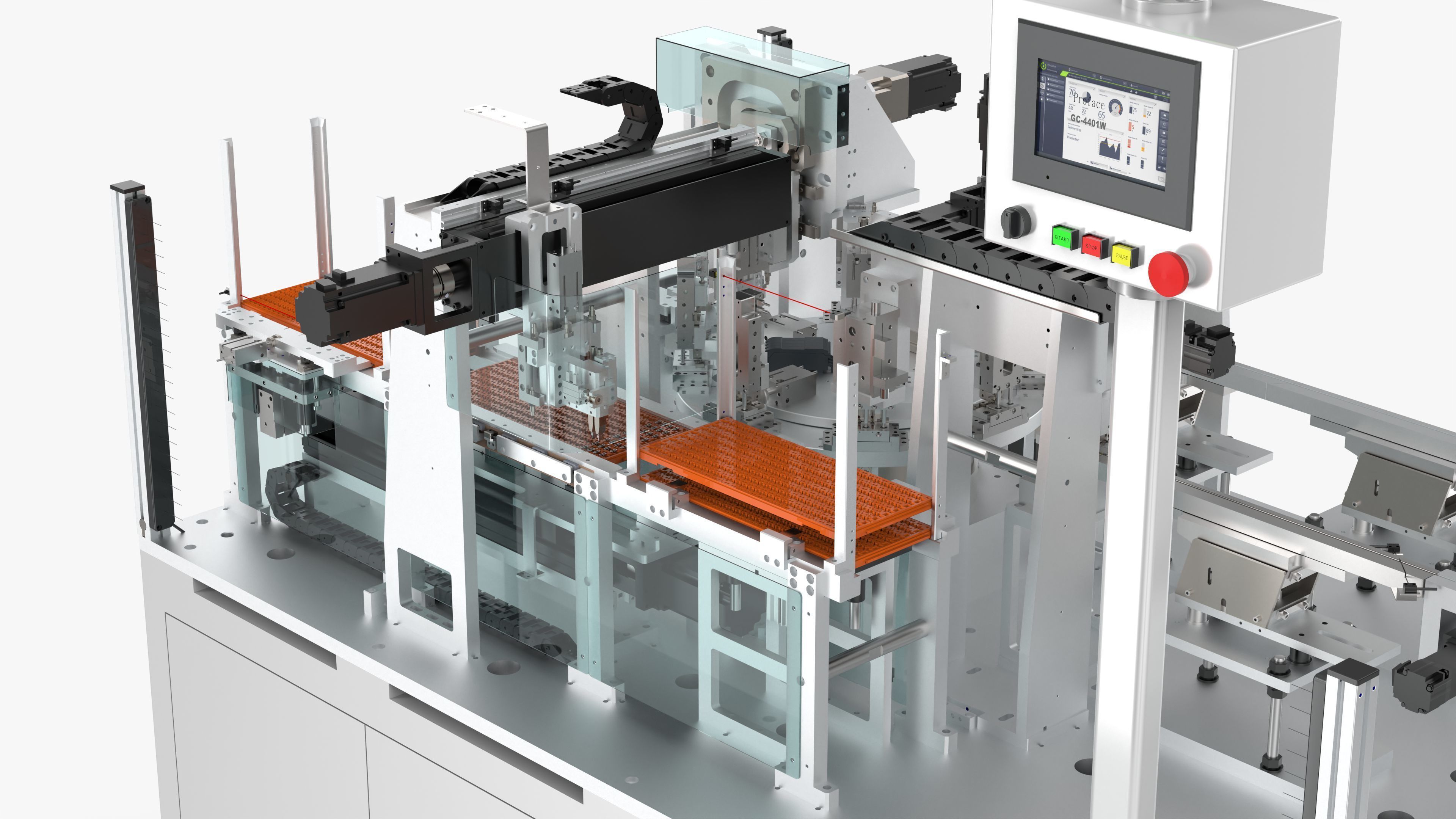 Automatic Electronic IM Terminal Assembly Machine 3D model_10