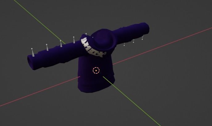 Blue Hoddie Low-poly 3D model_8