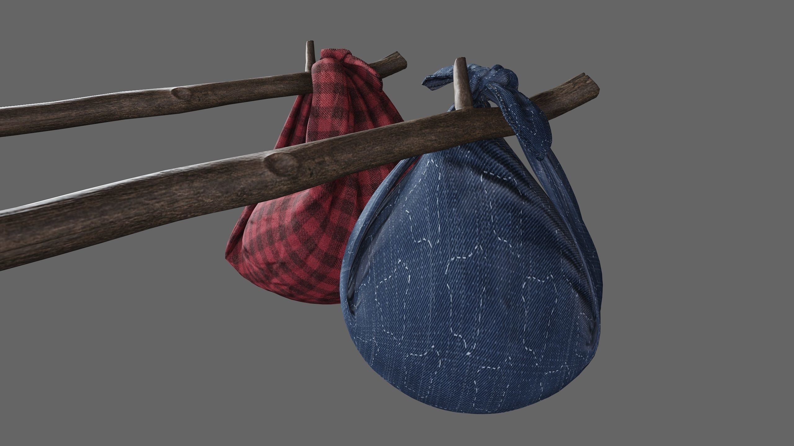 baggage Low-poly 3D model_2