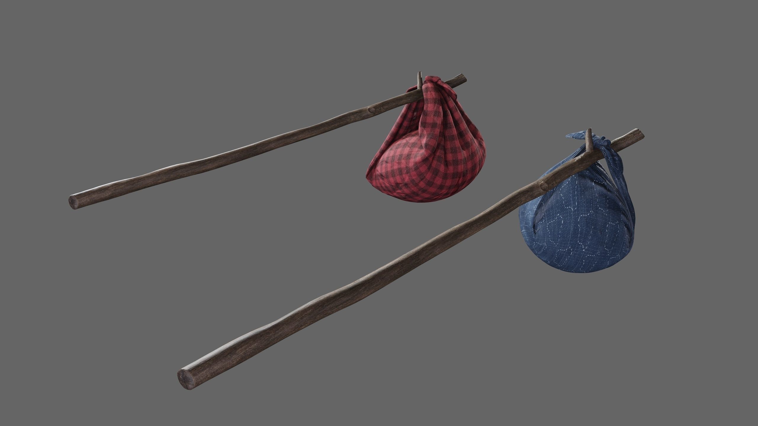 baggage Low-poly 3D model_6