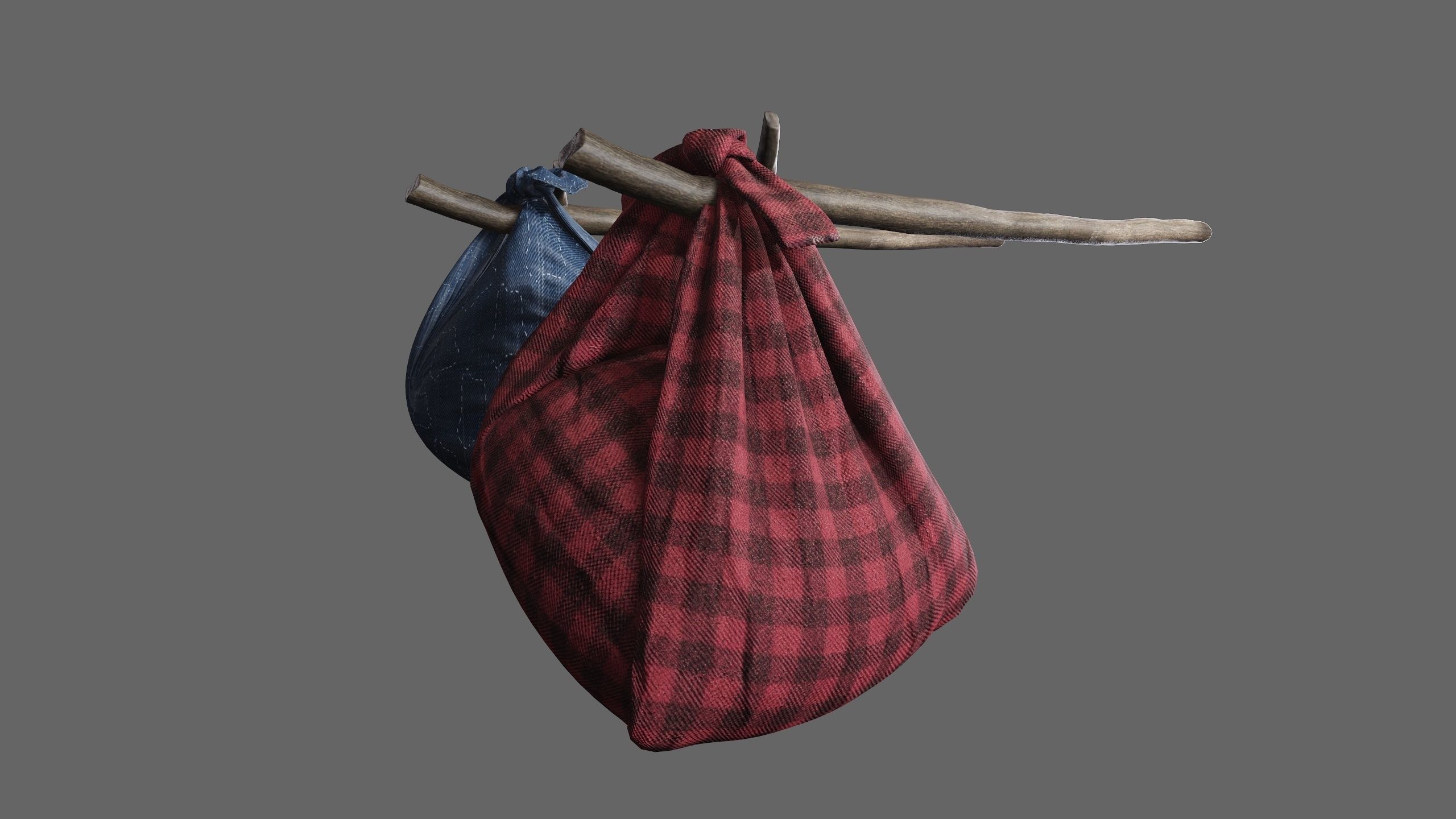 baggage Low-poly 3D model_1