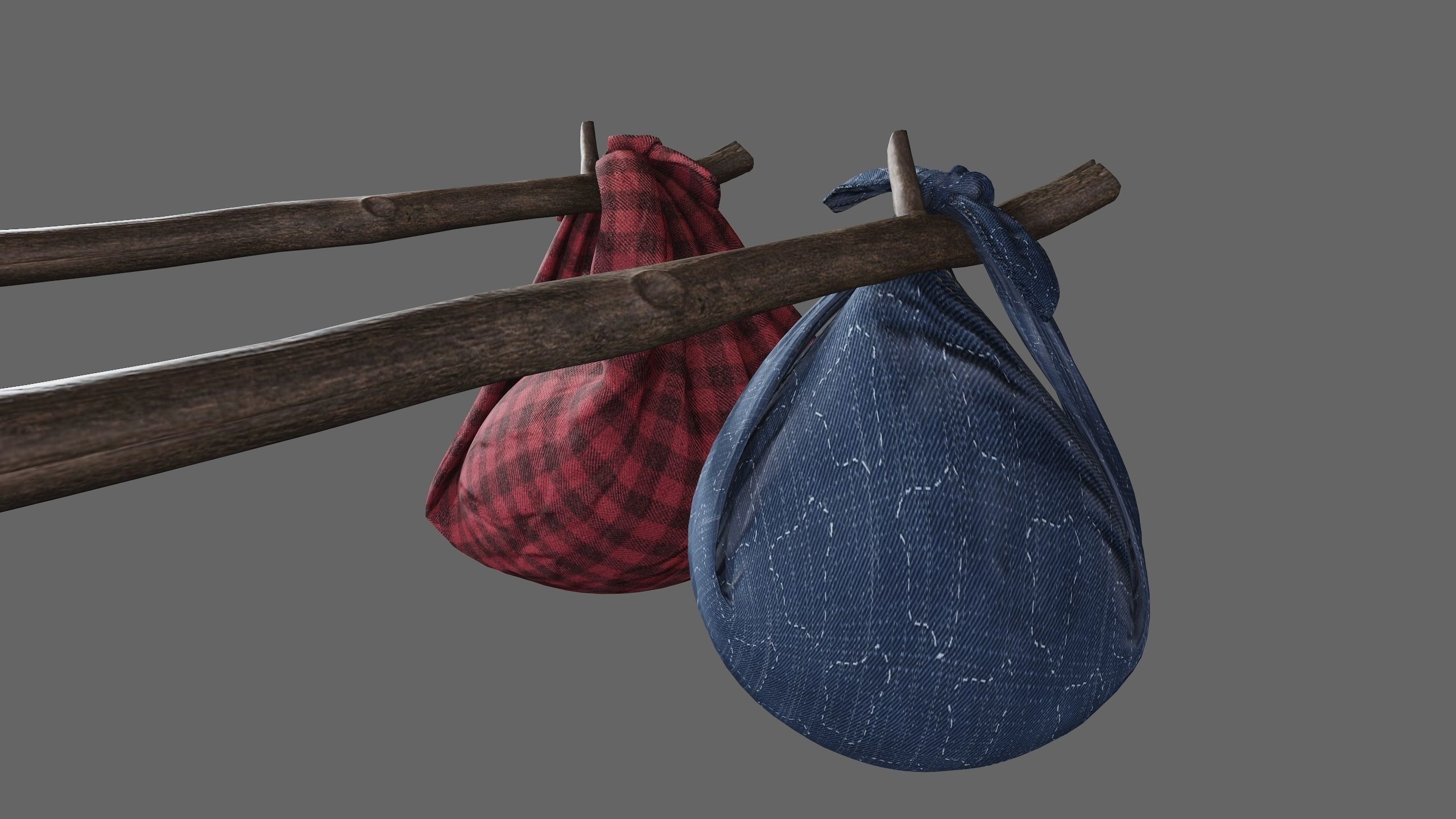 baggage Low-poly 3D model_3