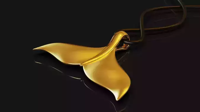 WHALE TAIL PENDANT printable 3D print model WHALE TAIL PENDANT printable 3D print model