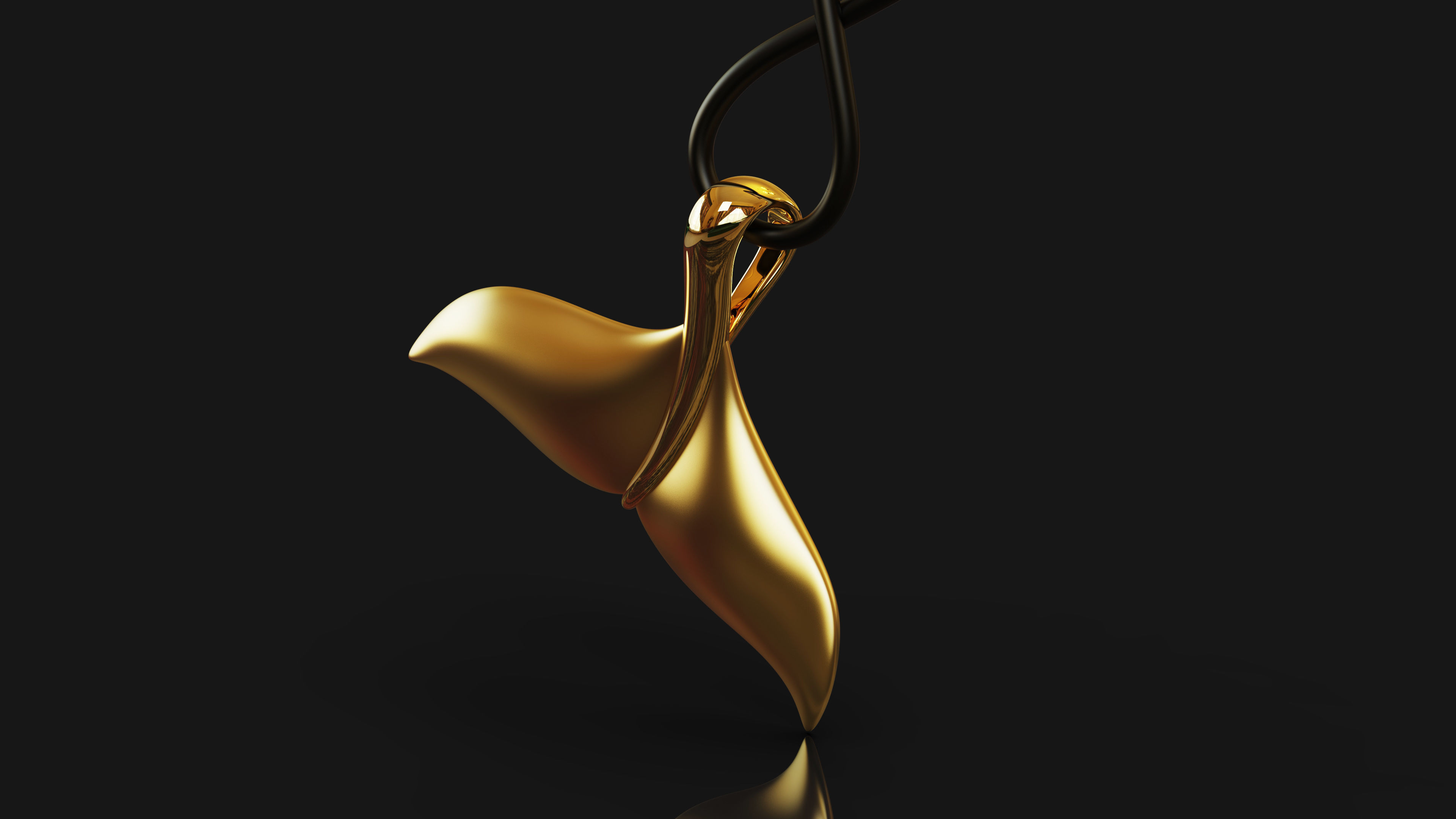 WHALE TAIL PENDANT printable 3D print model_4
