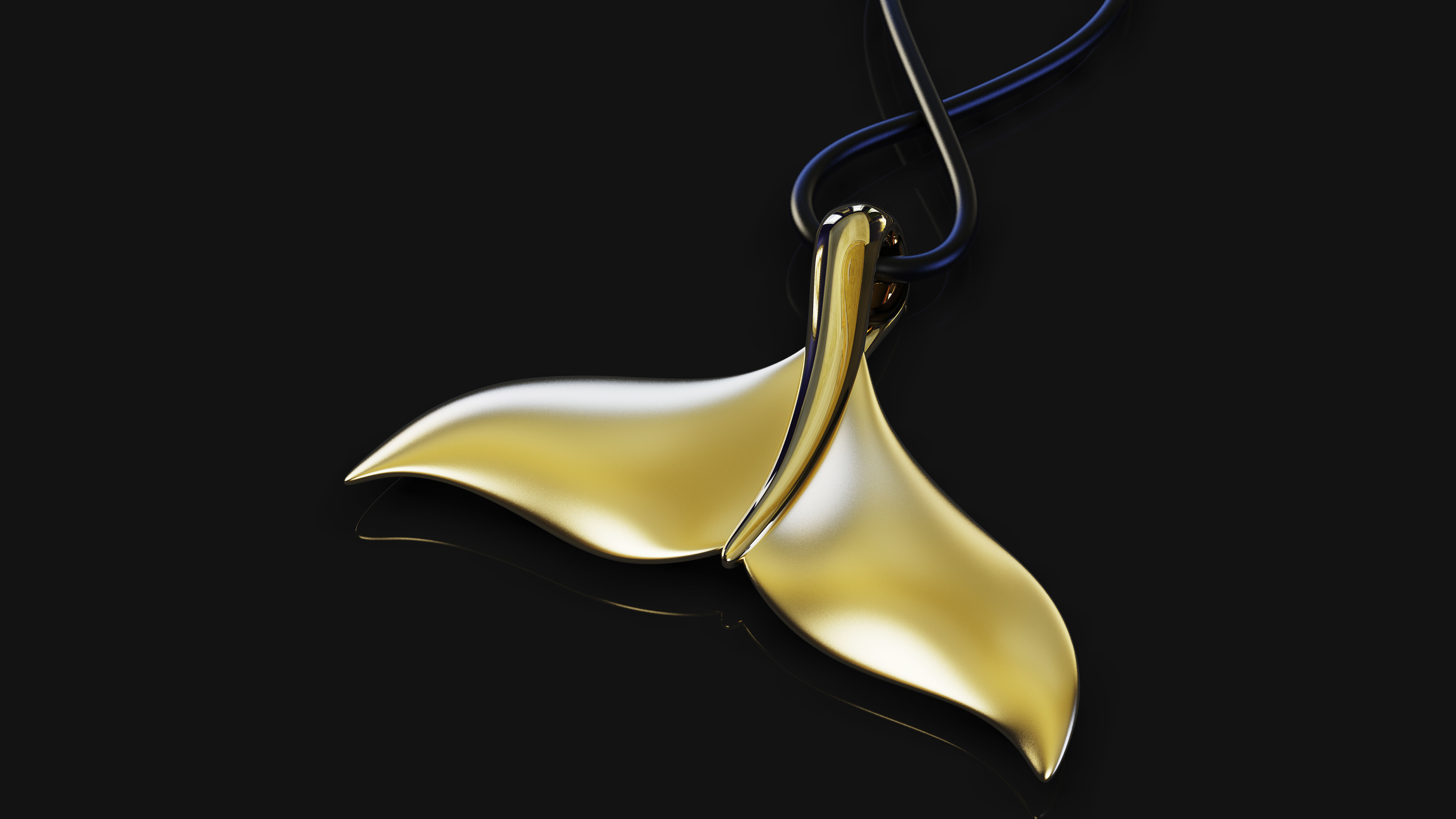 WHALE TAIL PENDANT printable 3D print model_5