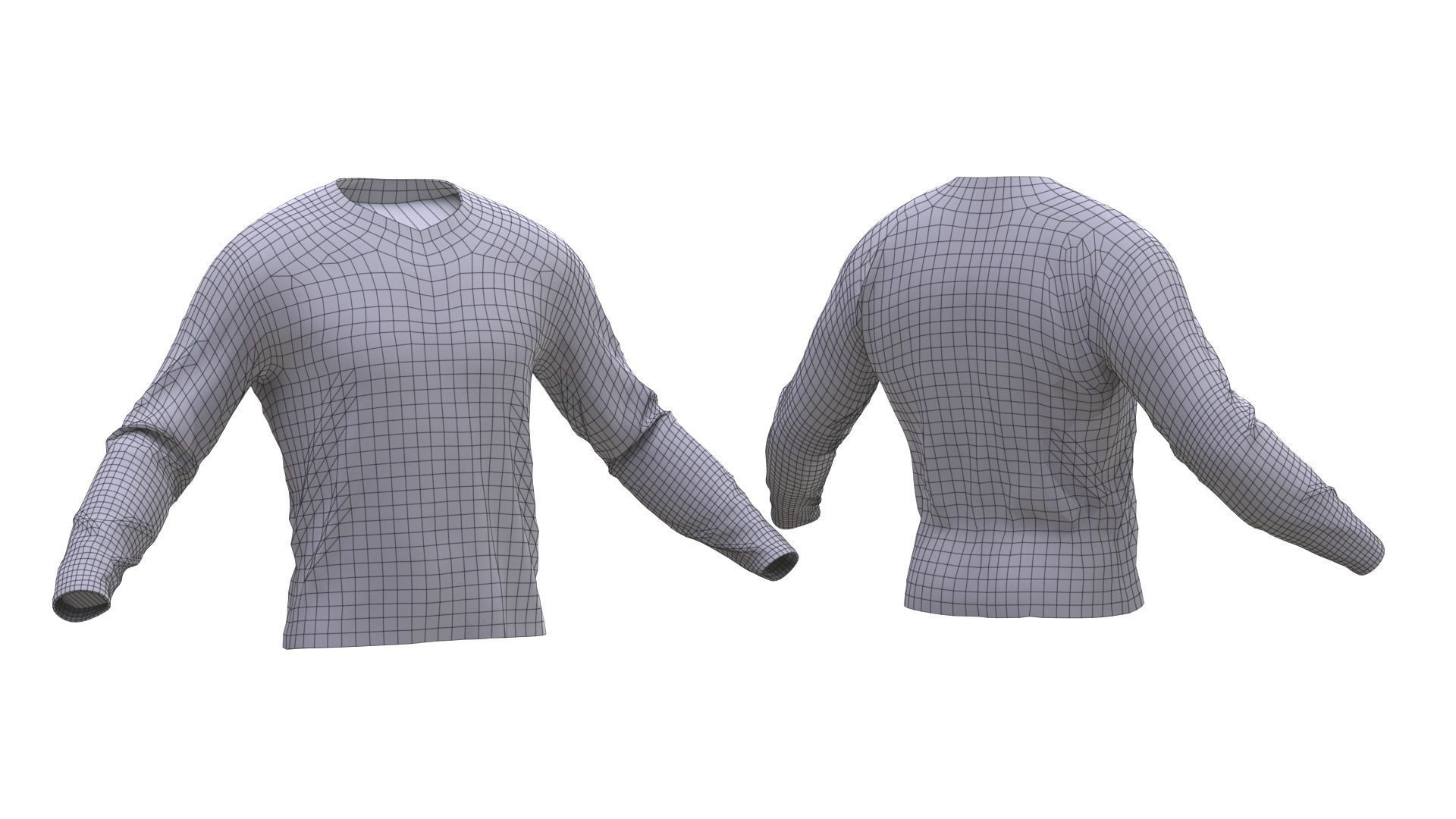 Shirt Low-poly 3D model_4