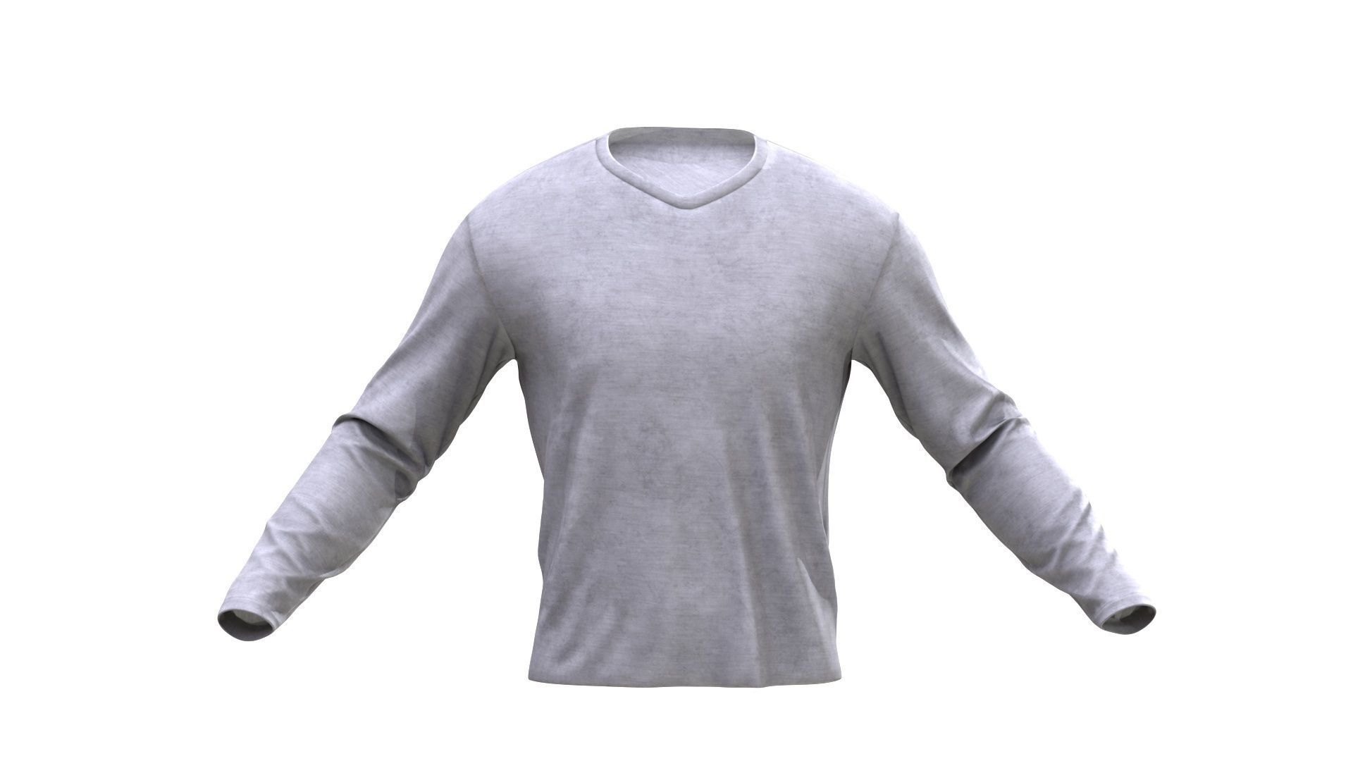 Shirt Low-poly 3D model_6