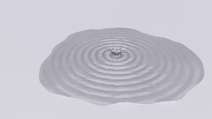 Splash 16 water 3D model Low-poly 3D model