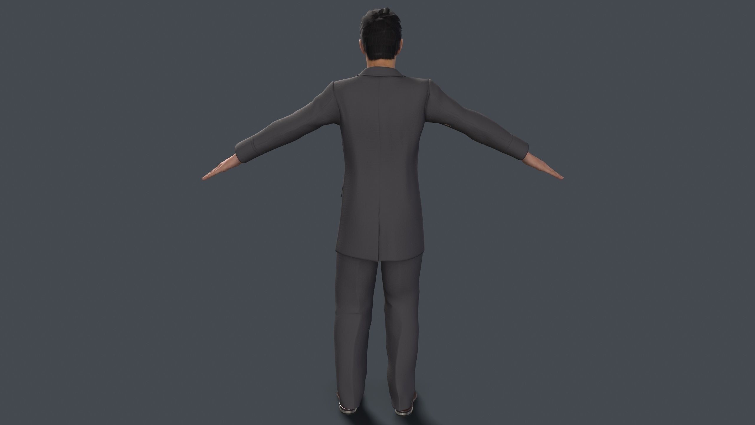 man Character Low-poly 3D model_4