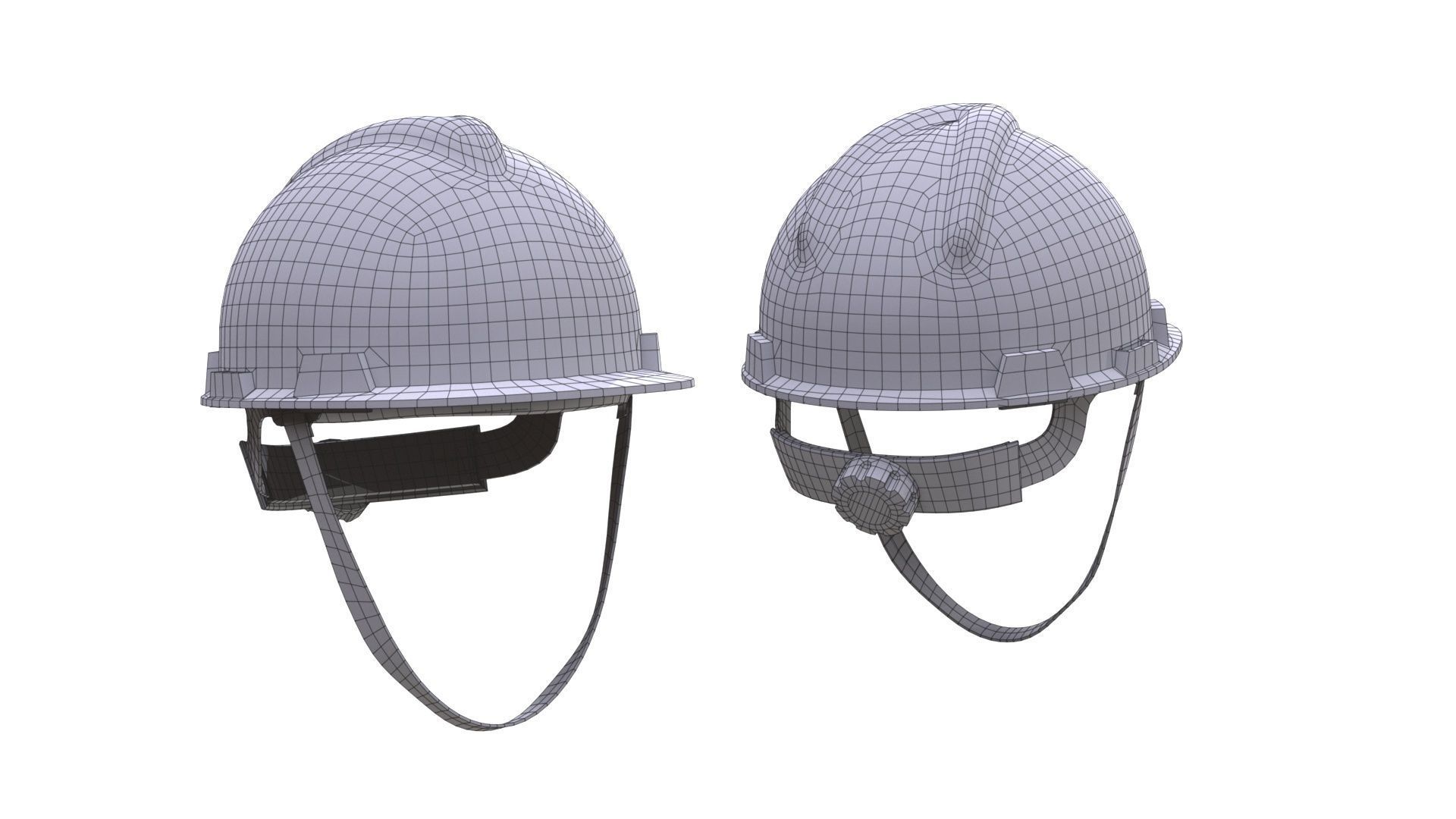 Helmet Low-poly 3D model_4