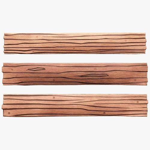 Wood Planks Low-poly 3D model