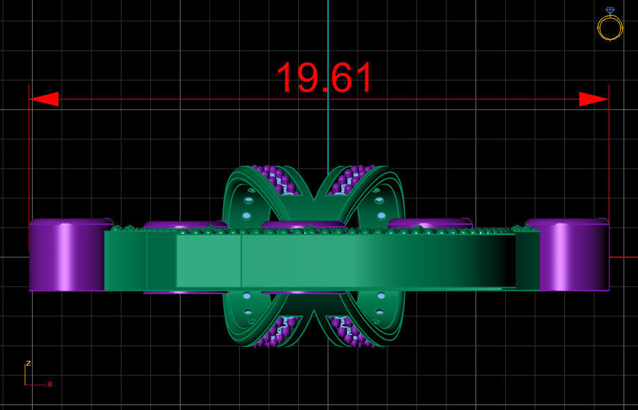 P letter pendant 3D print model_14