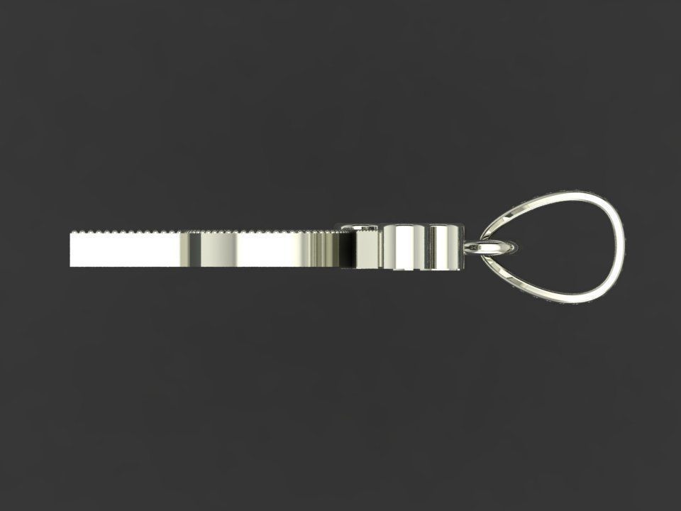 P letter pendant 3D print model_8