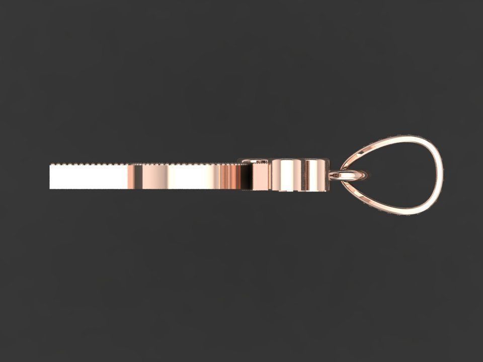 P letter pendant 3D print model_9