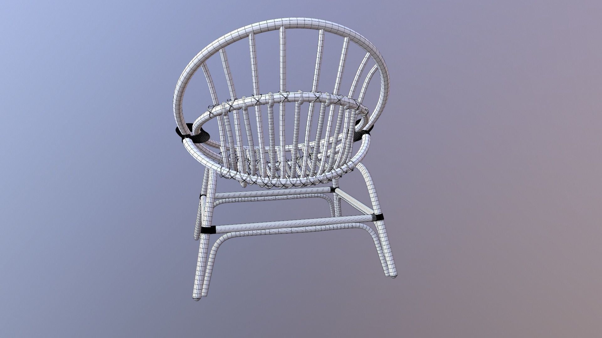 Round Ratan Cahir 3D model_10