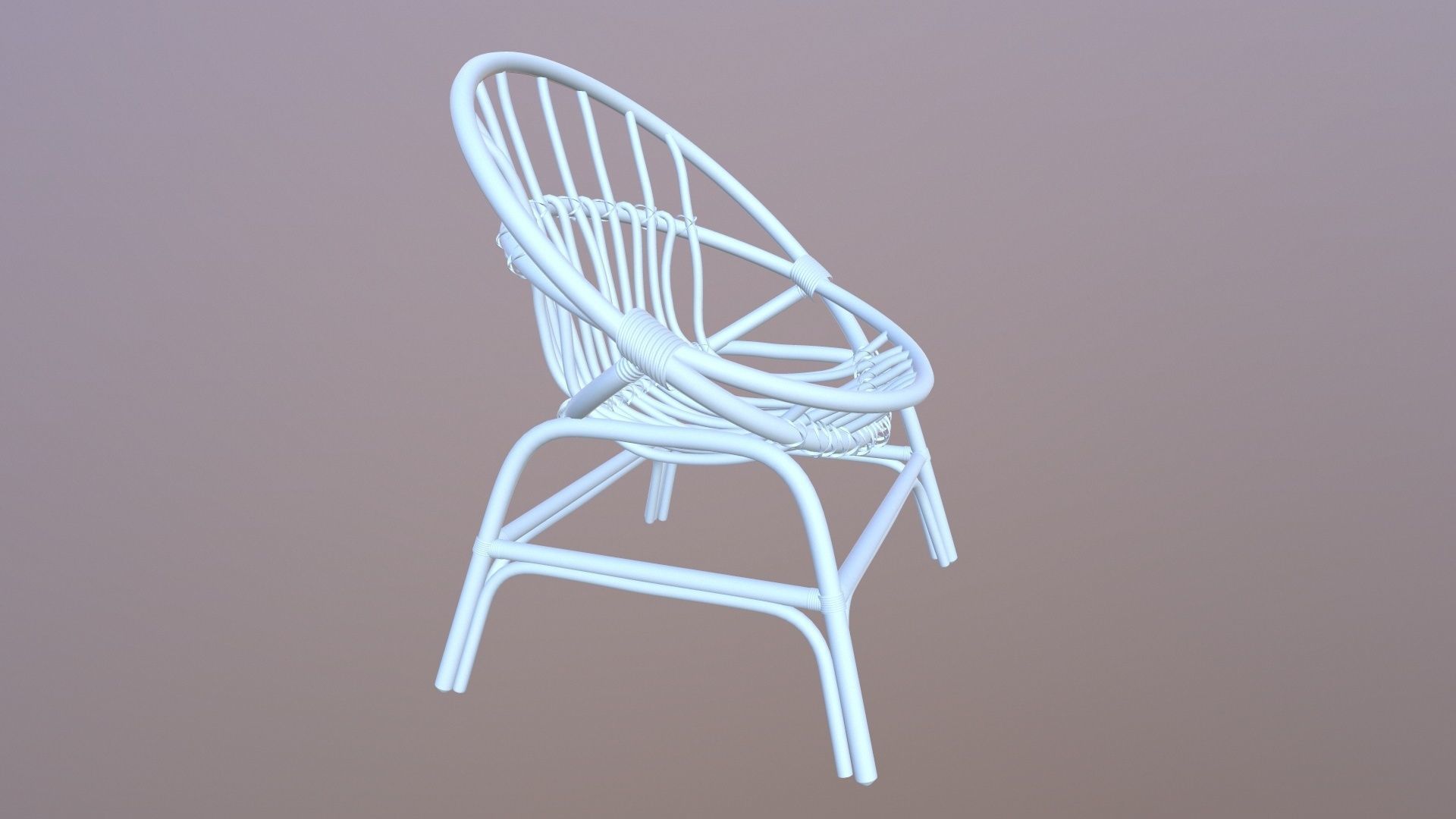 Round Ratan Cahir 3D model_3