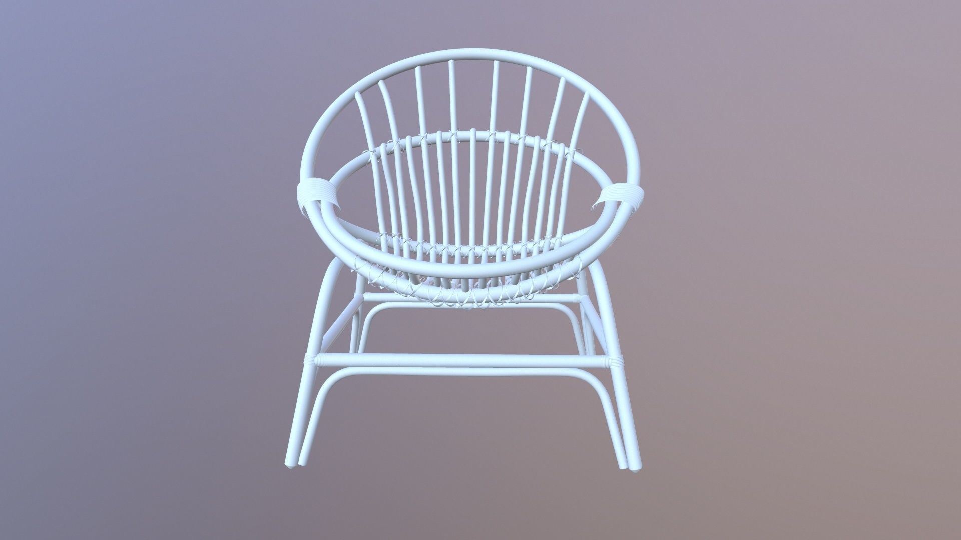 Round Ratan Cahir 3D model_2