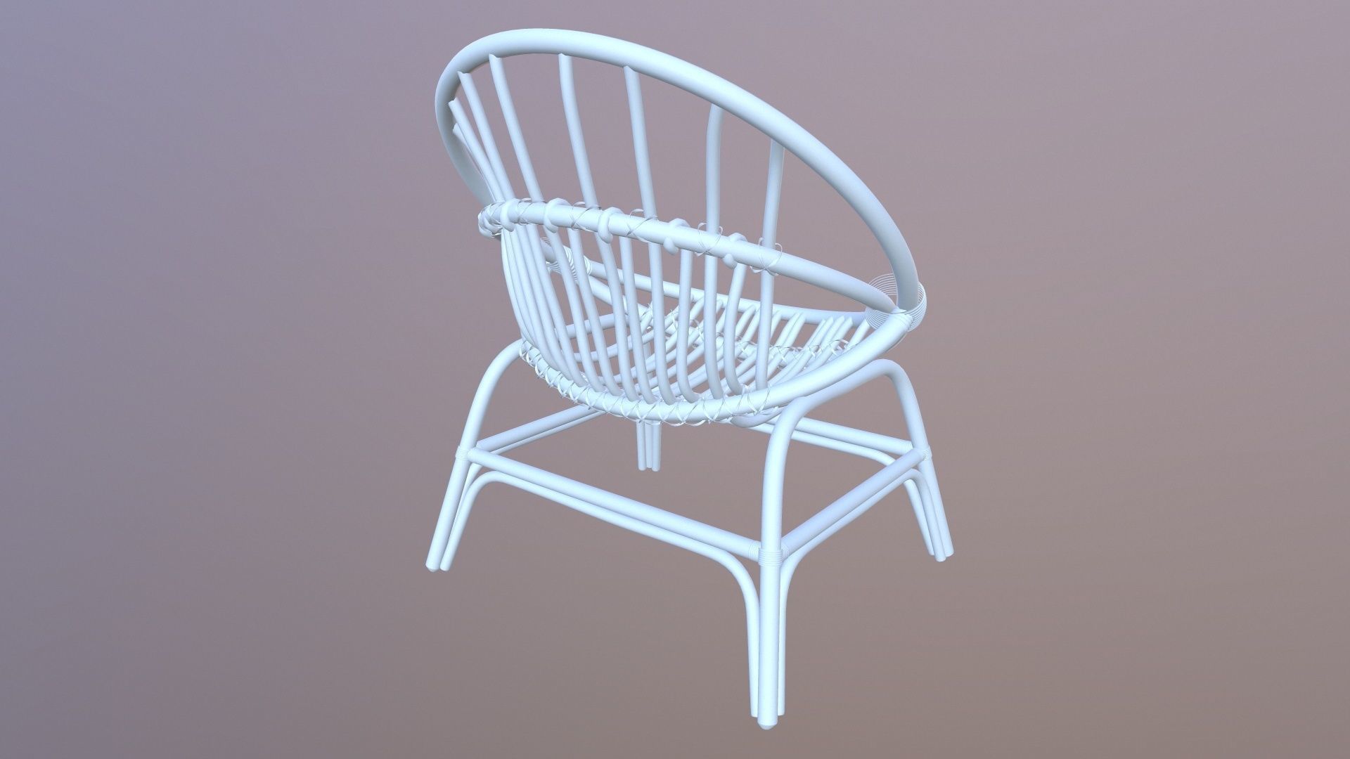 Round Ratan Cahir 3D model_4