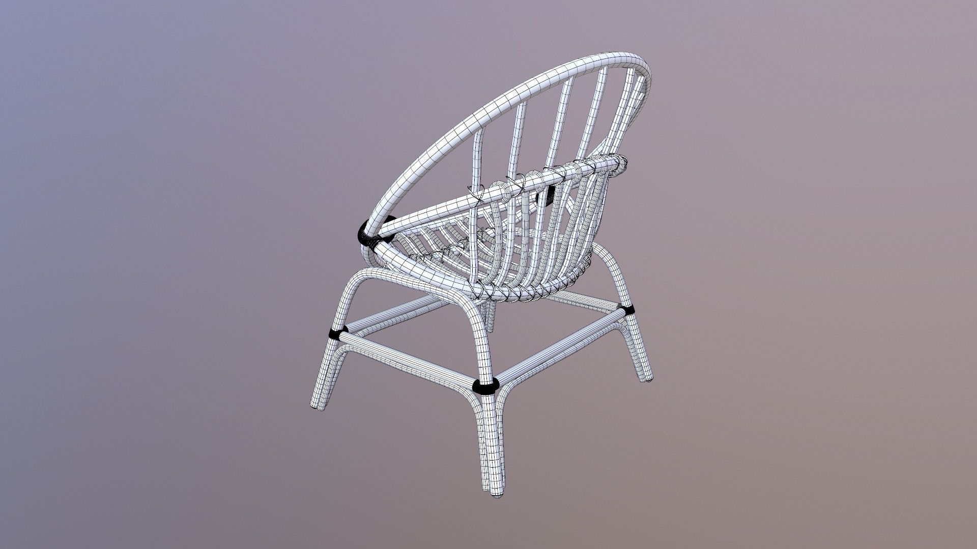 Round Ratan Cahir 3D model_8