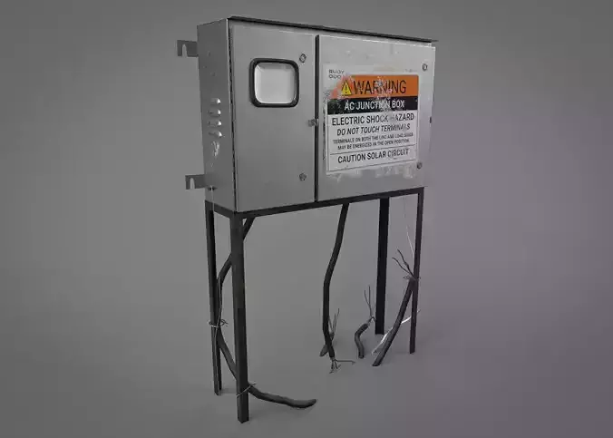 Electric box Low-poly 3D model