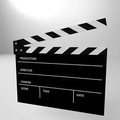 Clapperboard clapper box 3D model