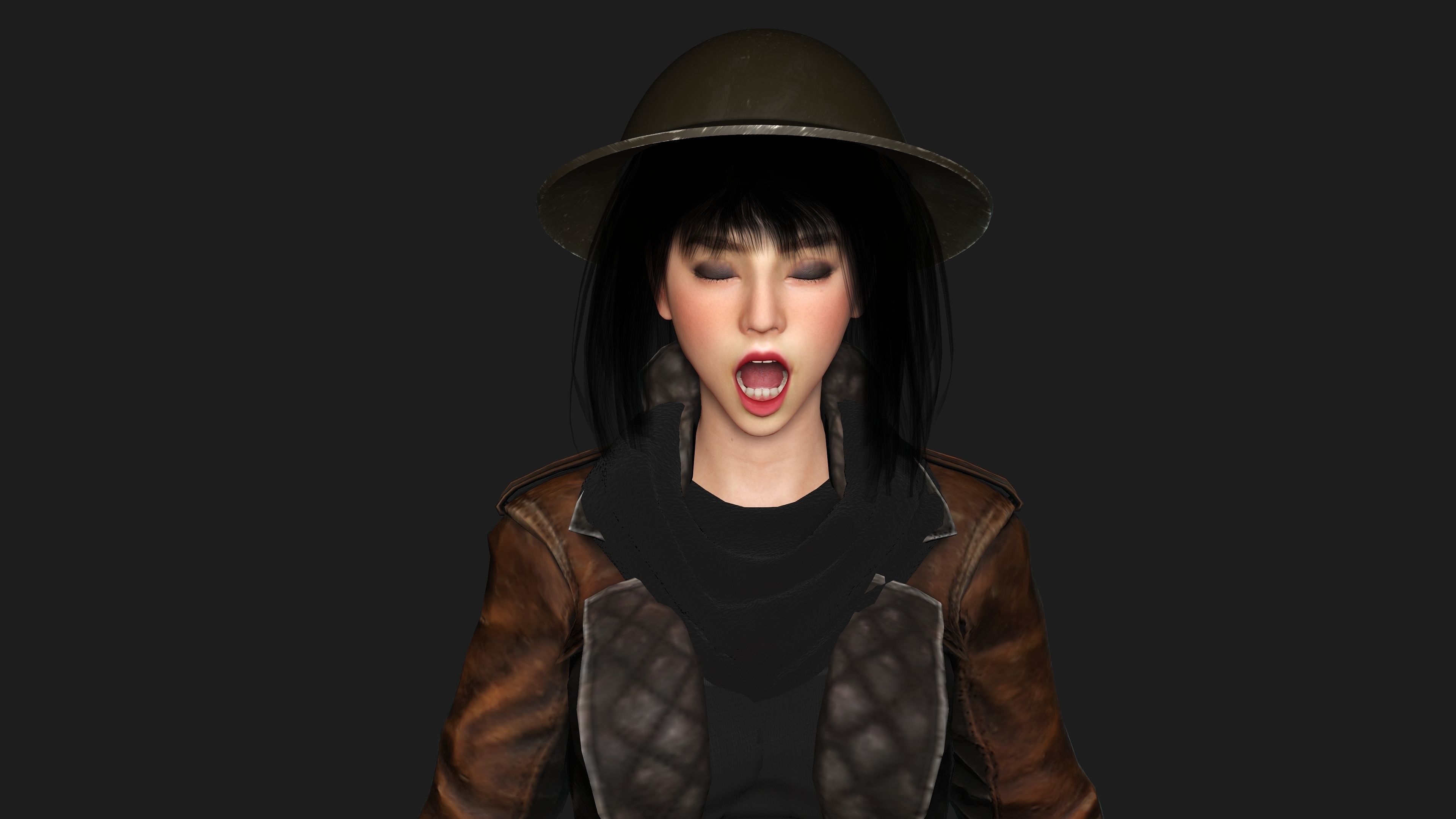 AAA 3D REALISTIC JAPANESE GIRL CHARACTER - MIZUKI THE ADVENTURER Low-poly 3D model_10