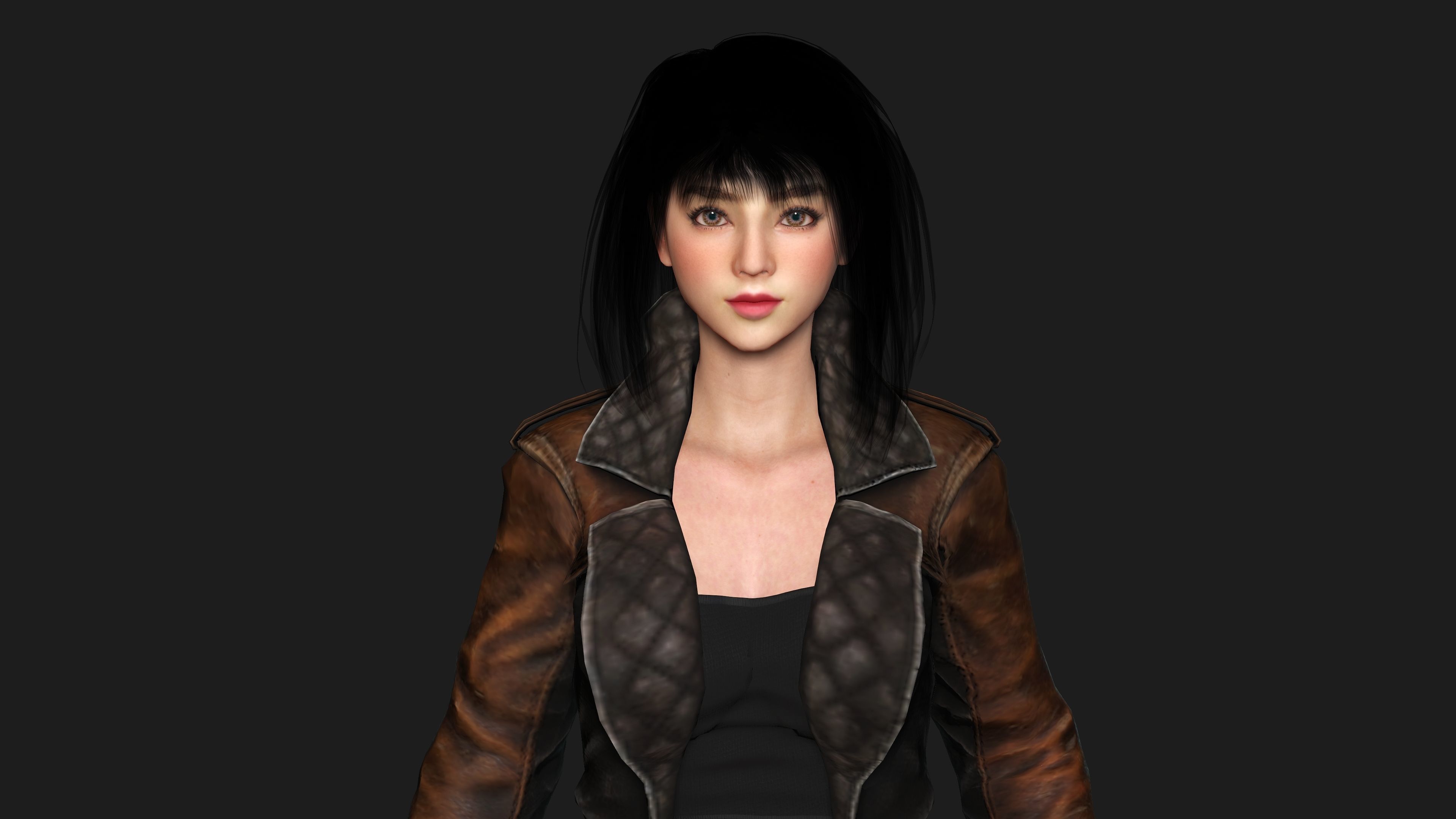 AAA 3D REALISTIC JAPANESE GIRL CHARACTER - MIZUKI THE ADVENTURER Low-poly 3D model_7