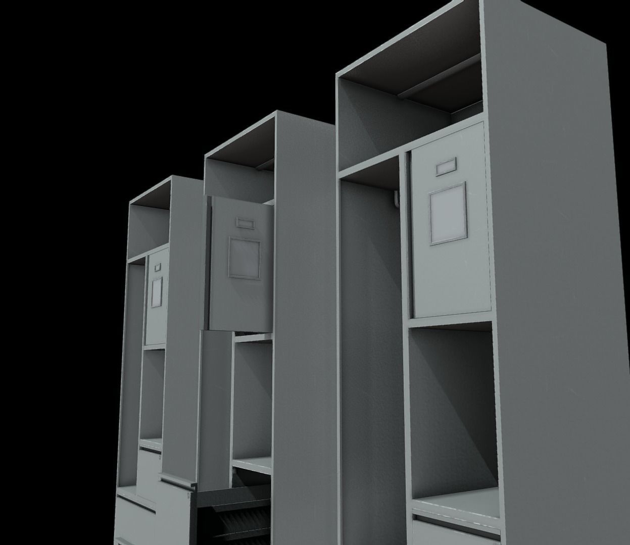 ROKA Personal Military Locker Low-poly 3D model_1
