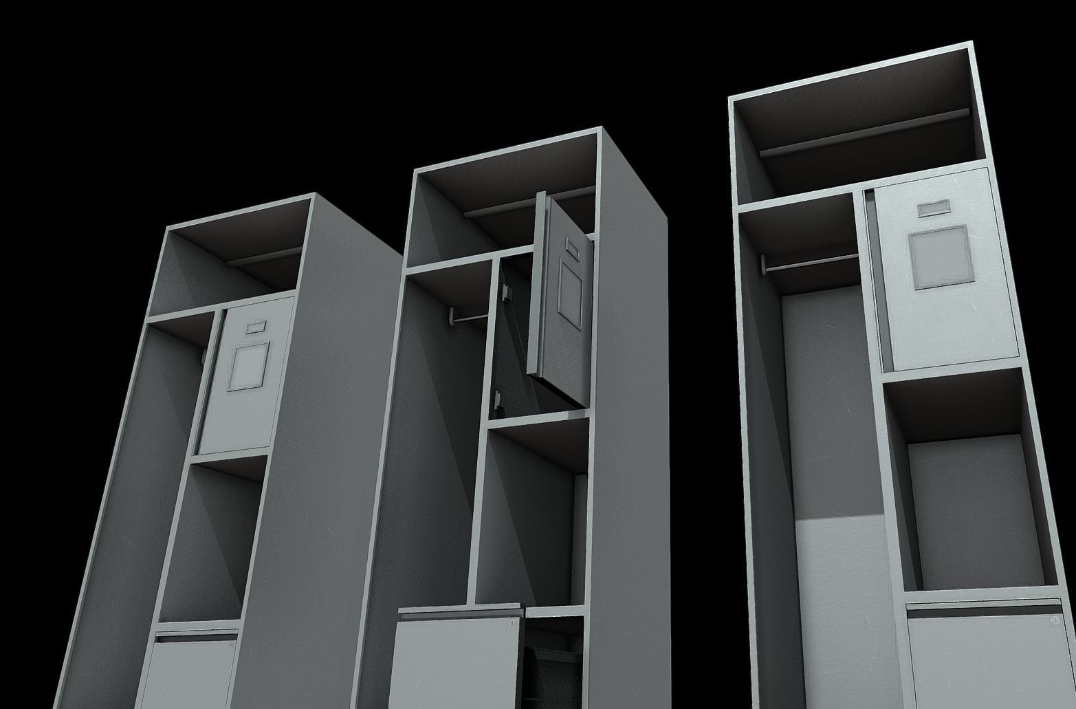 ROKA Personal Military Locker Low-poly 3D model_2