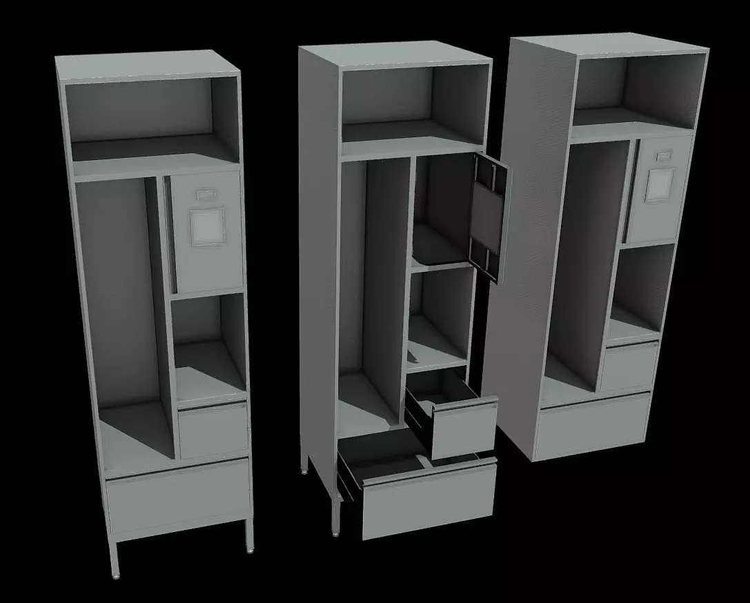 ROKA Personal Military Locker Low-poly 3D model_0