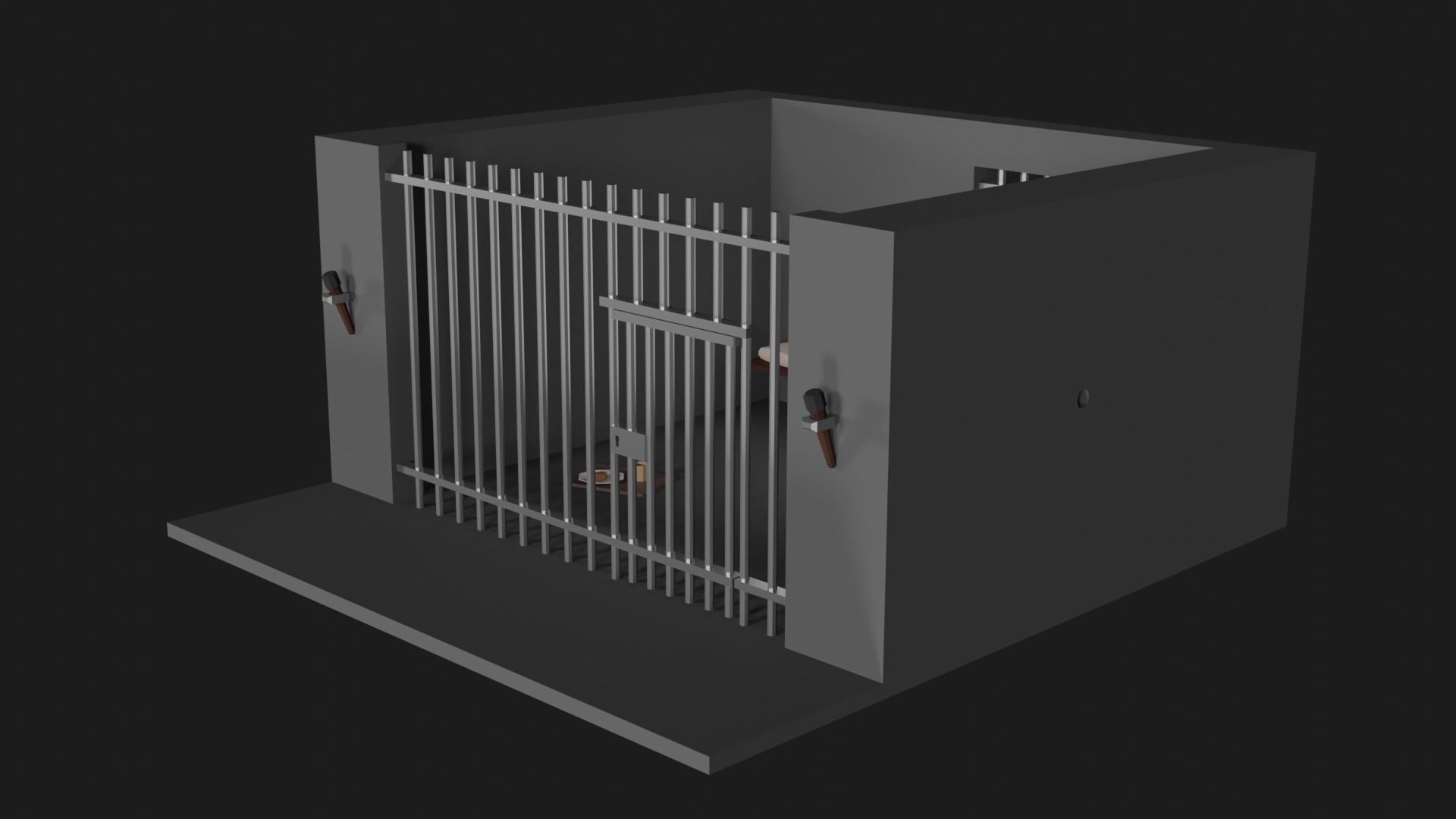 Lowpoly Prison Low-poly 3D model_18