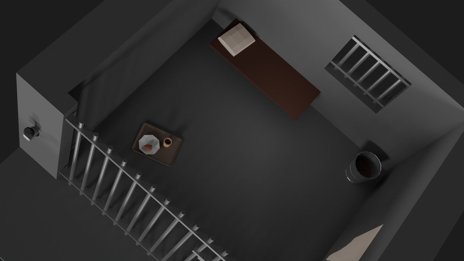 Lowpoly Prison Low-poly 3D model_26