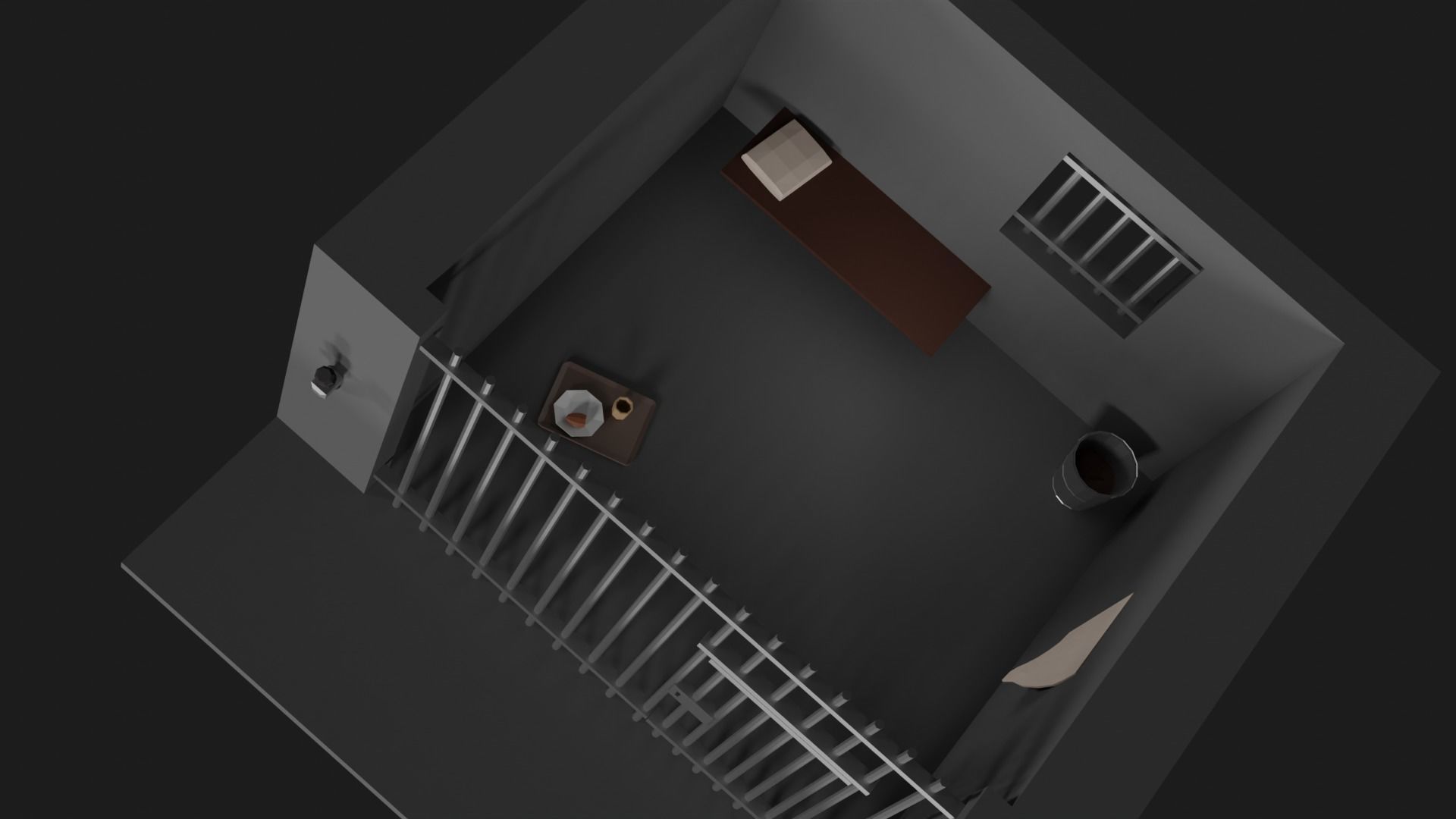 Lowpoly Prison Low-poly 3D model_24