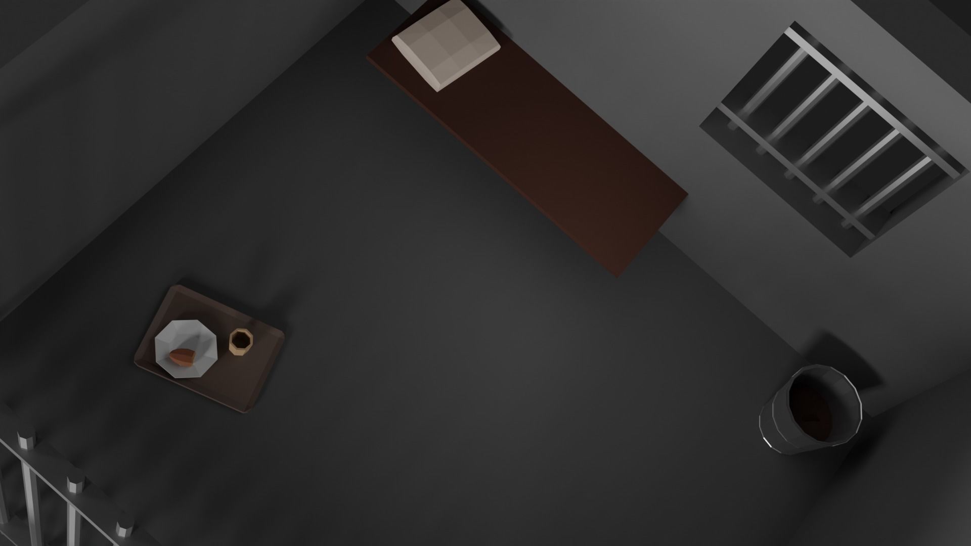 Lowpoly Prison Low-poly 3D model_28