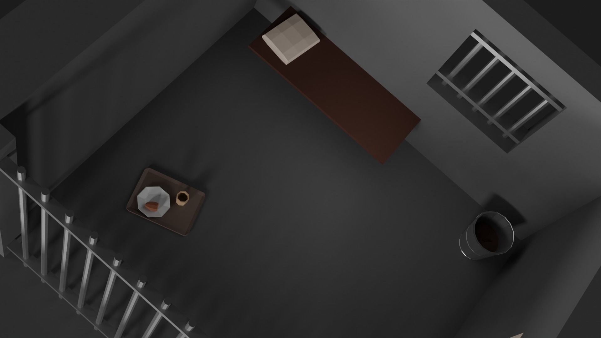 Lowpoly Prison Low-poly 3D model_27