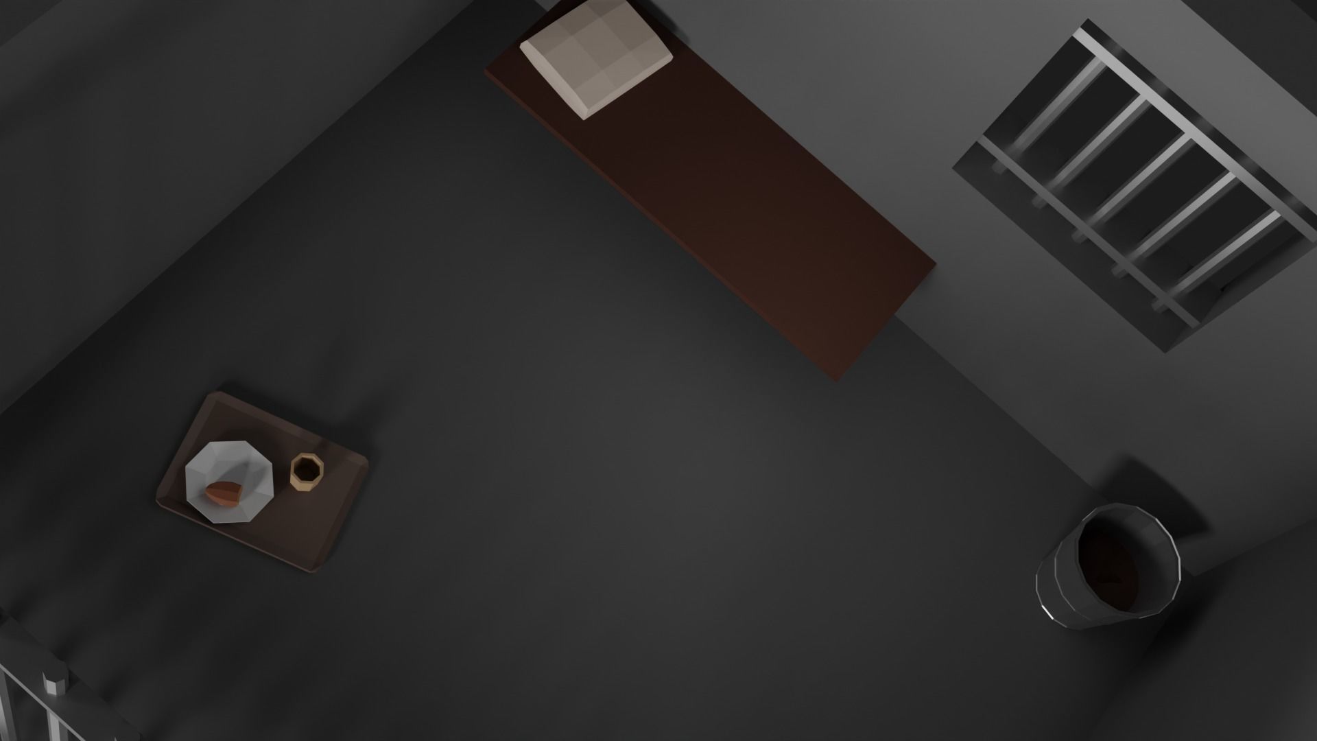 Lowpoly Prison Low-poly 3D model_29