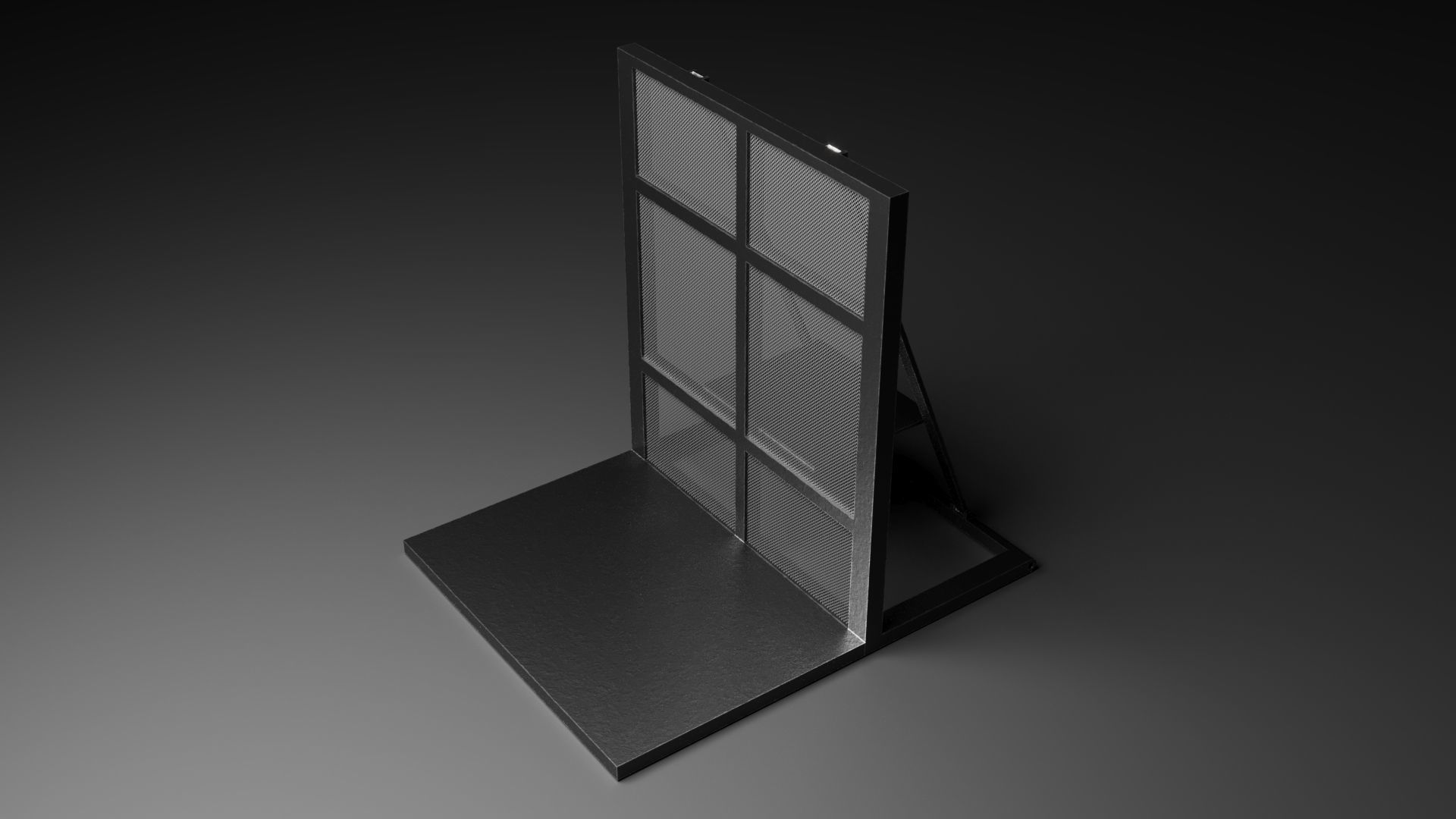 Concert Event Barrier Low-poly 3D model_3