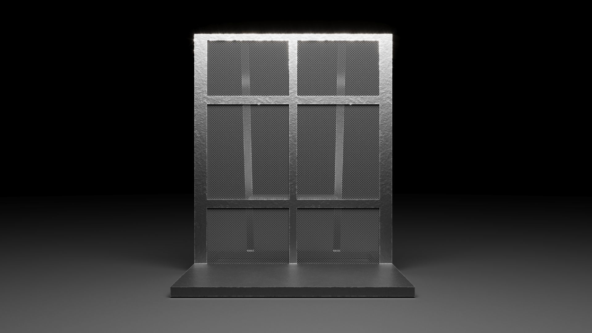 Concert Event Barrier Low-poly 3D model_2