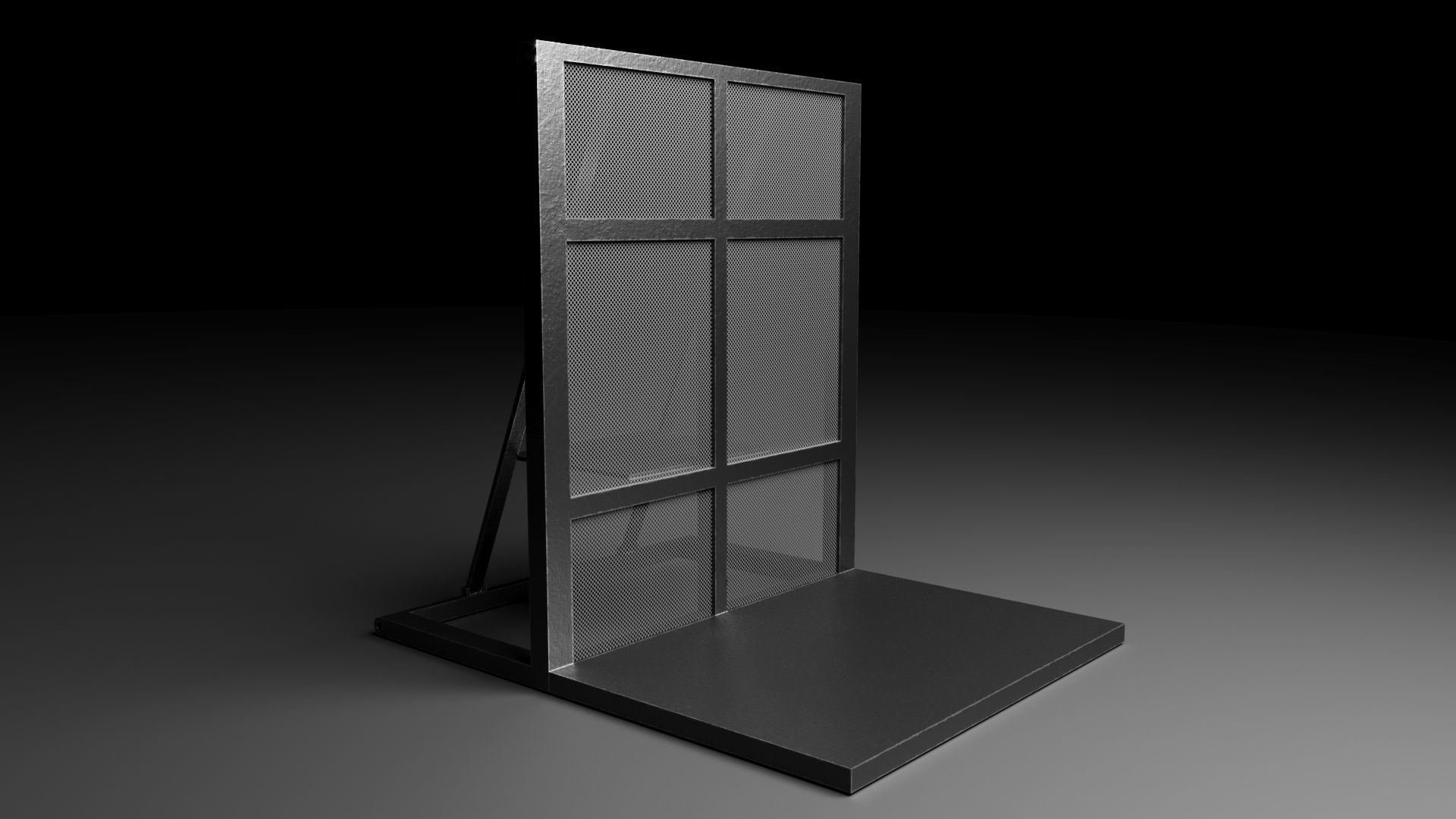 Concert Event Barrier Low-poly 3D model_1