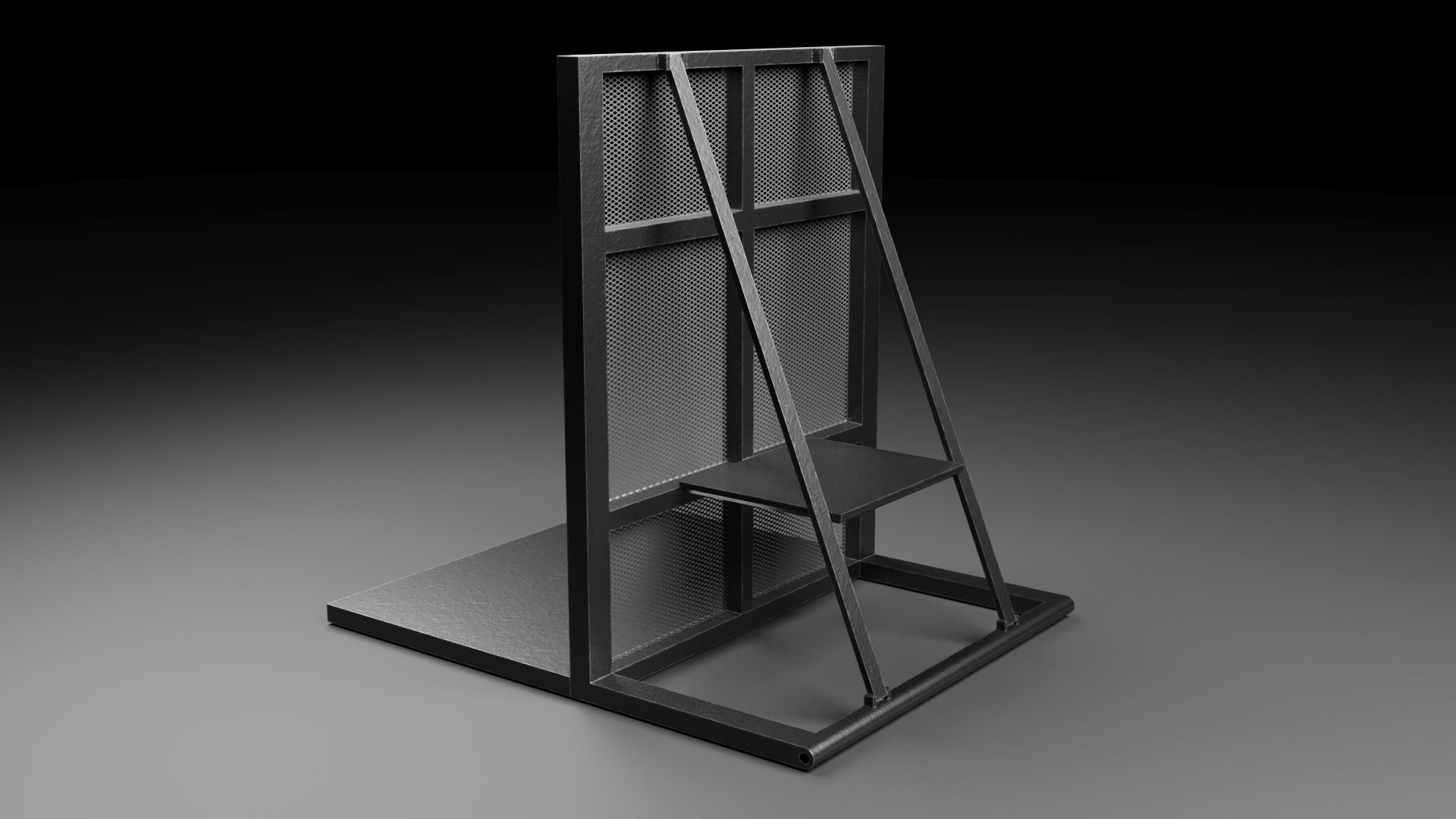 Concert Event Barrier Low-poly 3D model_4