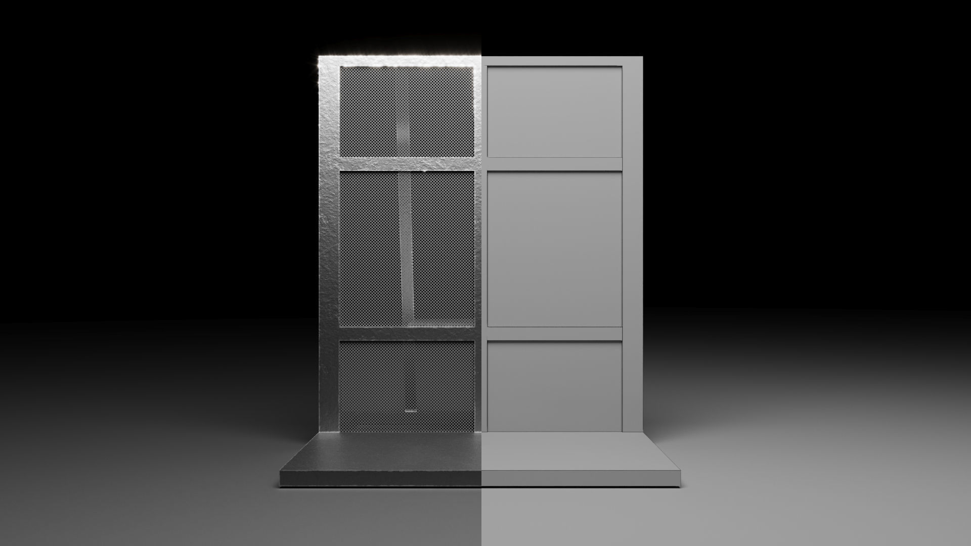 Concert Event Barrier Low-poly 3D model_5