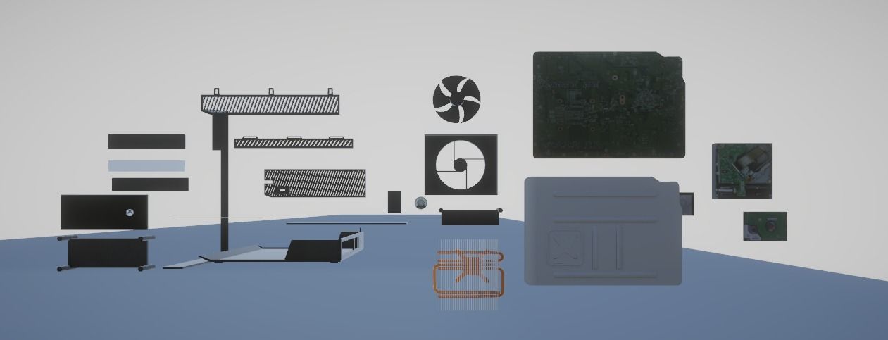 XBox With separated parts Low-poly 3D model_7