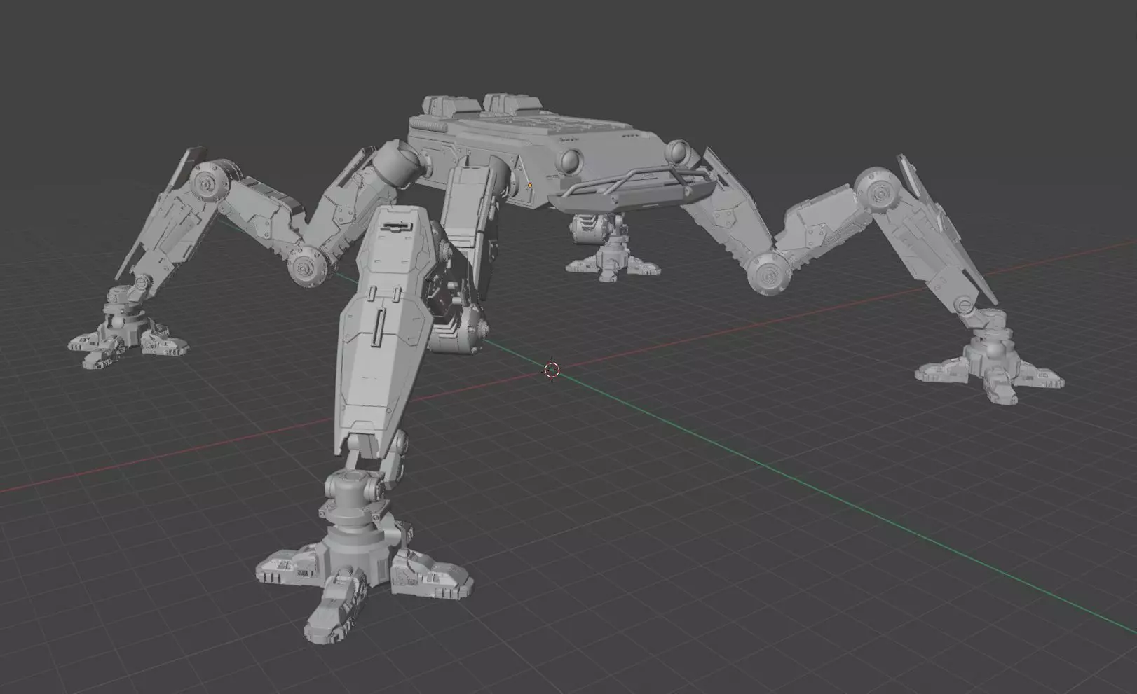 Posable Mech Walker 1-35th scale 3D print model_0