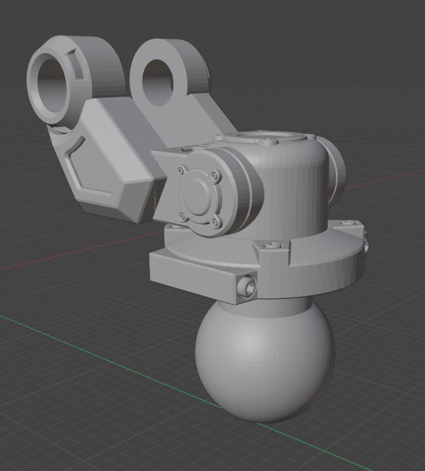 Posable Mech Walker 1-35th scale 3D print model_10