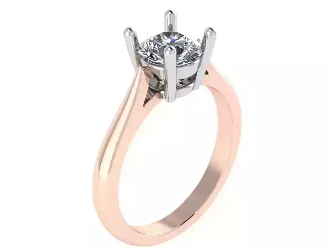 Round Diamond Solitaire Ring 1521